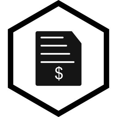 Moda Biçimli Fatura Simgesi İzole Arkaplan