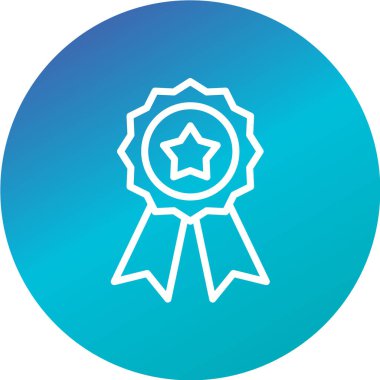 Madalya ikon vektör illüstrasyonu