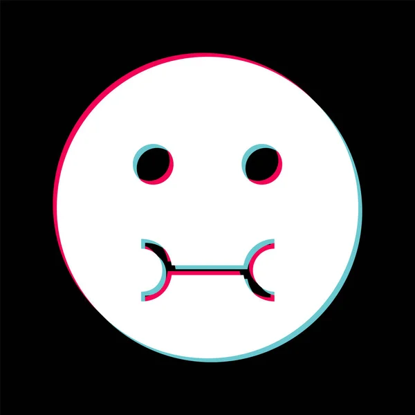 Άρρωστη Εικόνα Emoji Μοντέρνο Στυλ Απομονωμένο Φόντο — Διανυσματικό Αρχείο