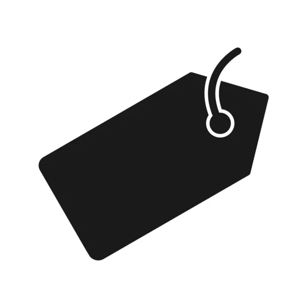 Black Tag Icon White Background — Stock Vector