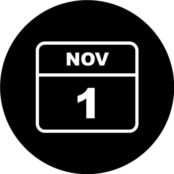 Calendario Con Data Novembre — Vettoriale Stock