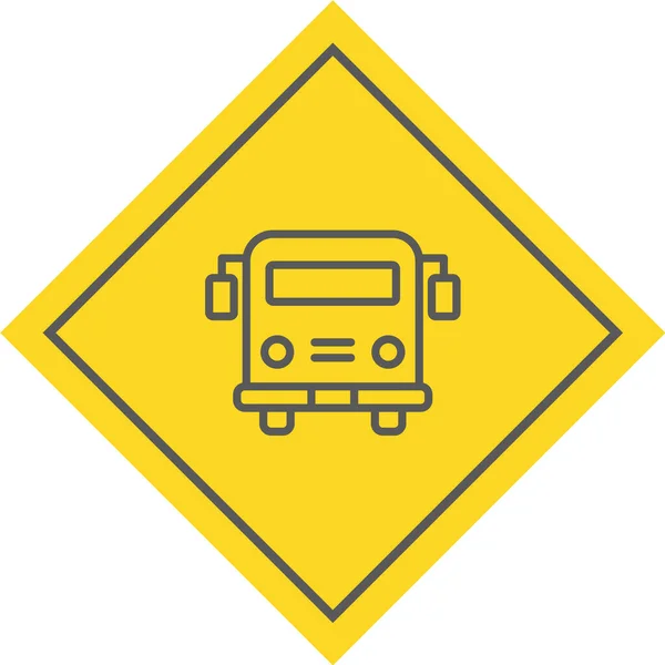 Verkehrszeichensymbol Farbstil Der Benutzeroberfläche Der Bahn — Stockvektor