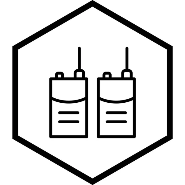 Ikona Krótkofalówki Modnym Stylu Izolowane Tle — Wektor stockowy