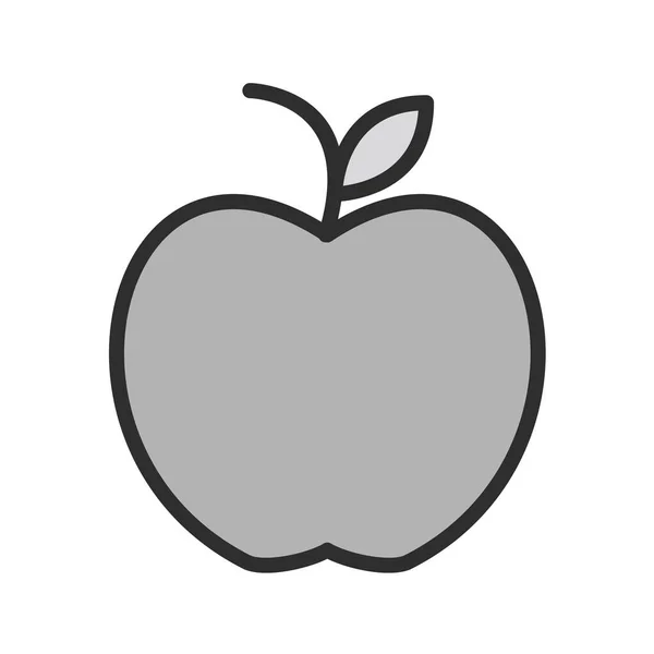 Icône Pomme Sur Fond Blanc Illustration Vectorielle — Image vectorielle