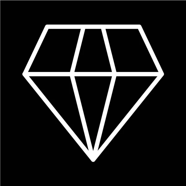 Gyémánt Ikon Vektor Illusztráció — Stock Vector