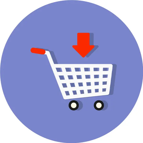 Carrito Compras Vector Icono — Vector de stock