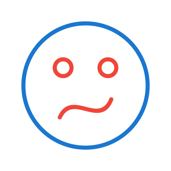 Összezavarodott Emoji Ikon Trendi Stílusban Elszigetelt Háttér — Stock Vector