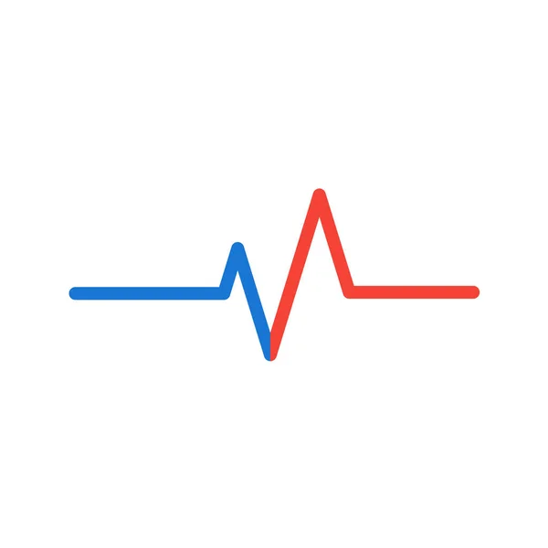 Cardiogram Icon Vector Illustration Flat Design Style — Stock Vector