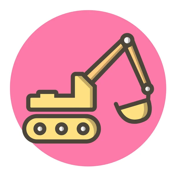 excavator icon vector illustration