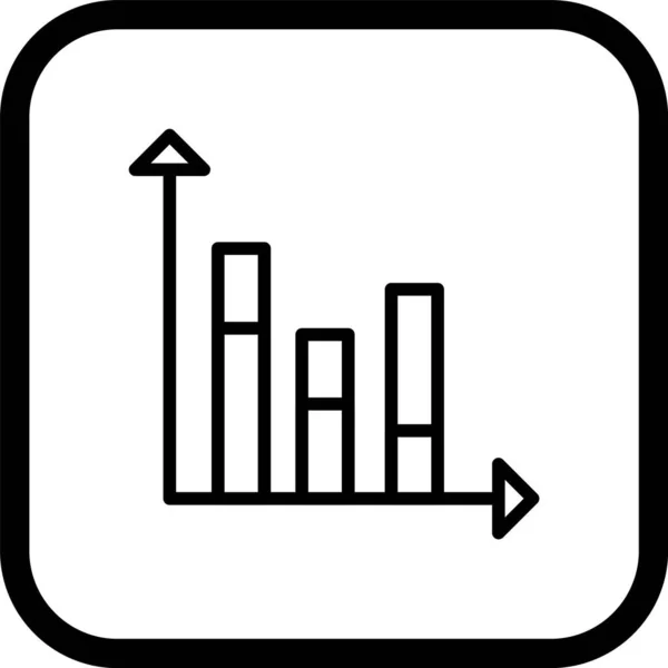 Statistik Ikone Trendigen Stil — Stockvektor