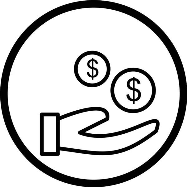 Εικονίδιο Φορέα Δολαρίου Και Χρήματος — Διανυσματικό Αρχείο