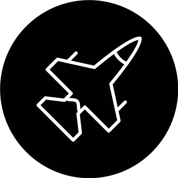 Plano Ícone Avião Ilustração Vetorial —  Vetores de Stock