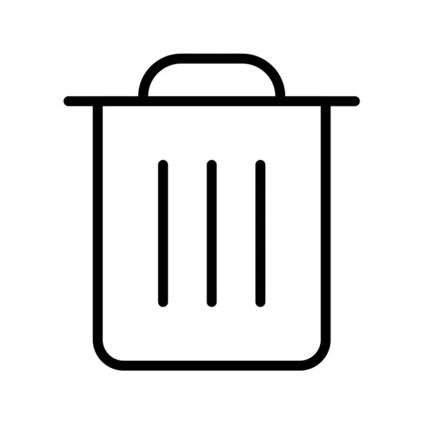 Ilustración Vectorial Trash Bin Icono Simple — Archivo Imágenes Vectoriales