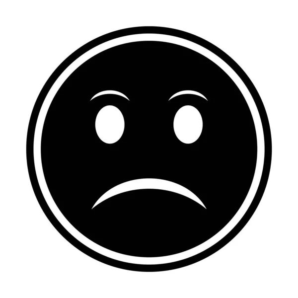 Ícone Emoji Irritado Estilo Moderno Isolado Fundo —  Vetores de Stock