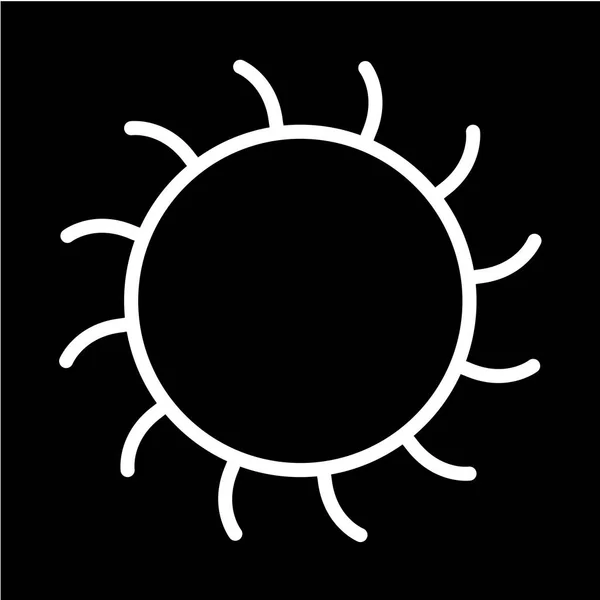 Vektorová Ilustrace Webové Ikony Slunce — Stockový vektor
