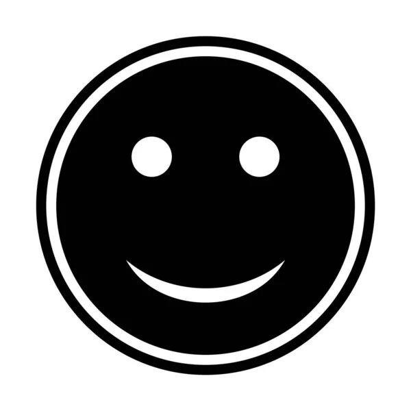 Szczęśliwa Ikona Emoji Modnym Stylu Izolowane Tło — Wektor stockowy