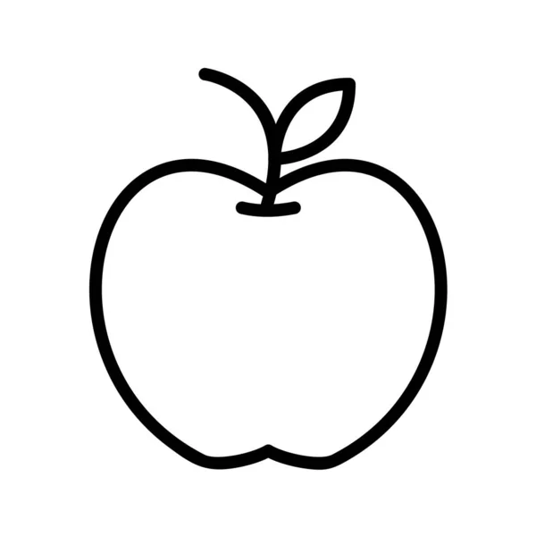 Apple Line Icon Vector Illustration — Stock Vector