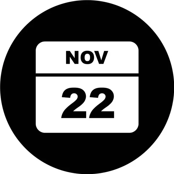 Calendário Com Data Novembro — Vetor de Stock