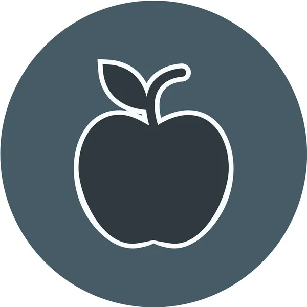 Icono Vectorial Manzana Signo Educativo — Vector de stock