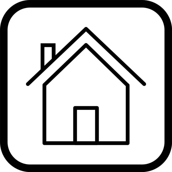 Haus Ikone Trendigen Stil Isoliert Hintergrund — Stockvektor