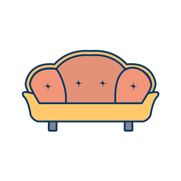 Sofa Furniture Icon Vector Illustration Graphic Design — Stock Vector