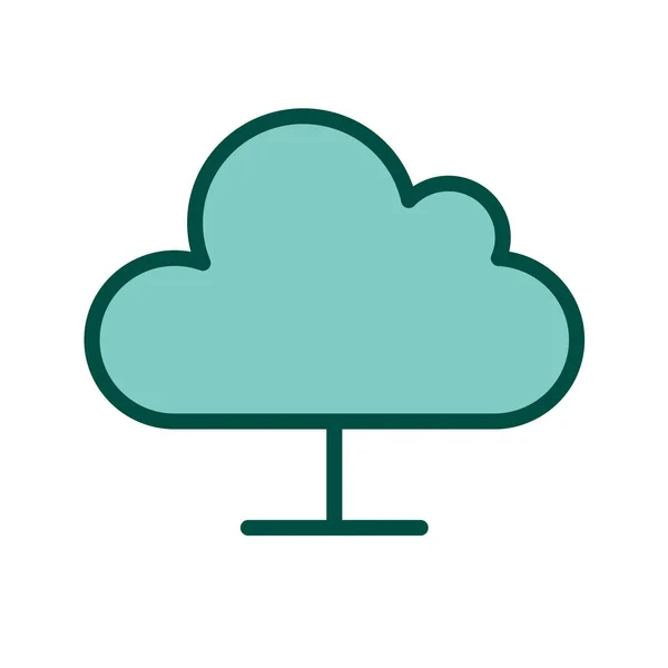 Ikona Cloud Computing Vektorová Ilustrace — Stockový vektor