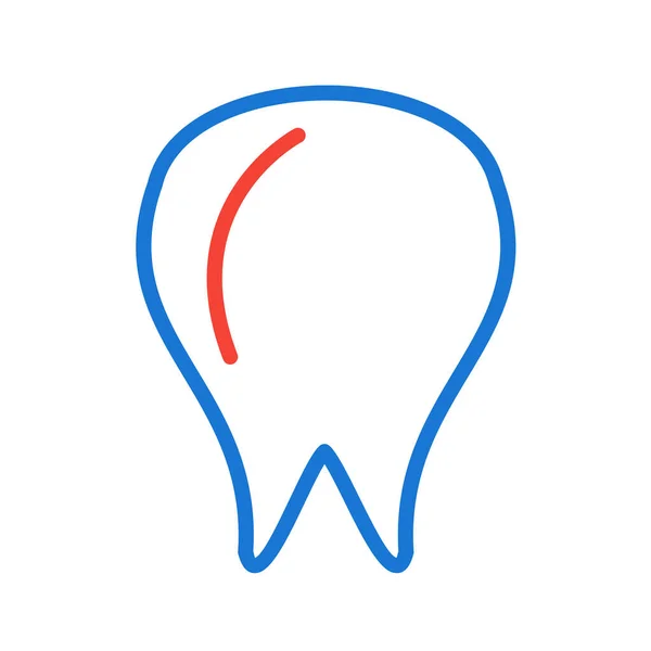Ícone Dente Símbolo Cuidados Dentários Ilustração Vetorial —  Vetores de Stock