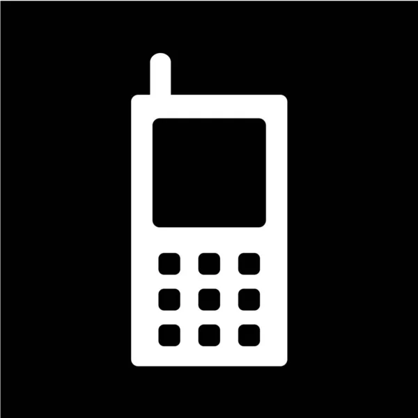 Ilustración Vectorial Del Teléfono Icono Simple — Archivo Imágenes Vectoriales