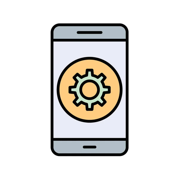 Mobile Apps Concept Vector Illustratie Witte Achtergrond — Stockvector