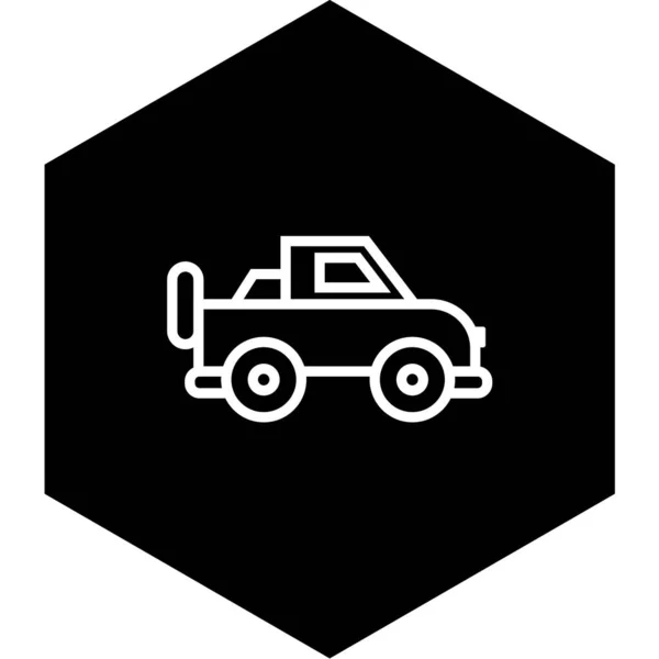 Ikona Ciężarówki Czarnym Stylu Izolowane Białym Tle Ilustracja Wektora Symbolu — Wektor stockowy