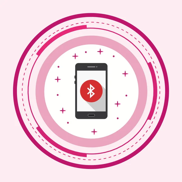 Ikona Aplikacji Mobilnej Bluetooth Modnym Stylu Izolowane Tło — Wektor stockowy