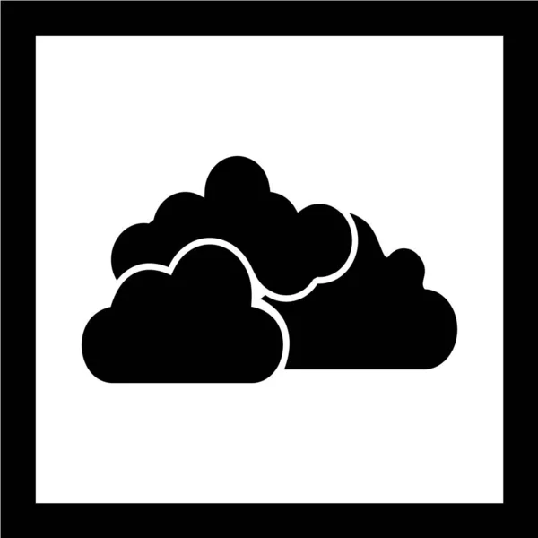 Cloud Icon Vector Illustration Flat Design Style — Stock Vector