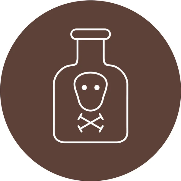 Vectorillustratie Van Een Chemisch Laboratoriumpictogram — Stockvector