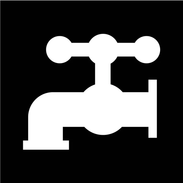 Кран Вектор Значок Знак Водяного Крана — стоковий вектор