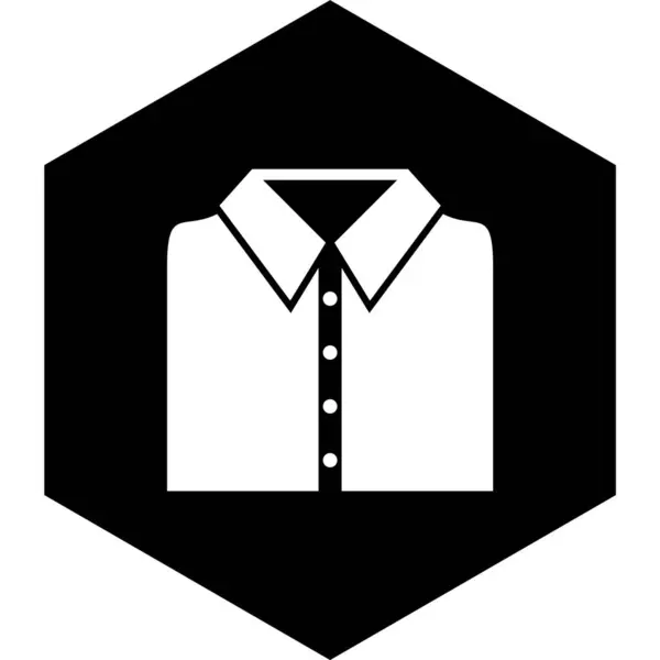 Icono Camisa Escuela Fondo Aislado Estilo Moda — Vector de stock