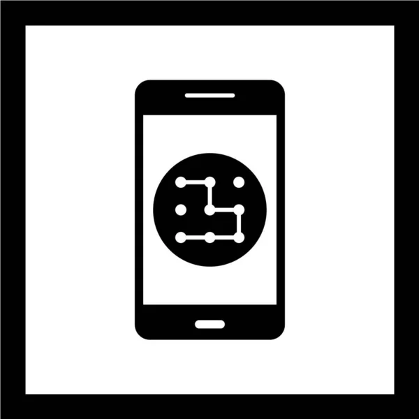 Ilustrasi Vektor Layar Smartphone Ikon Sederhana - Stok Vektor