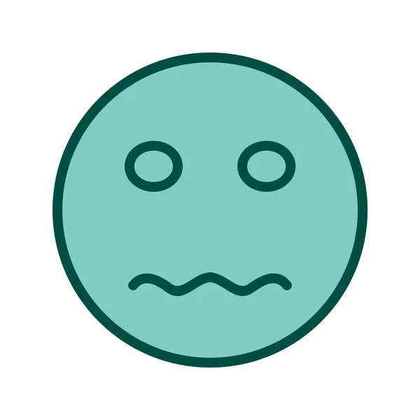 Nervózní Emoji Ikona Módním Stylu Izolované Pozadí — Stockový vektor