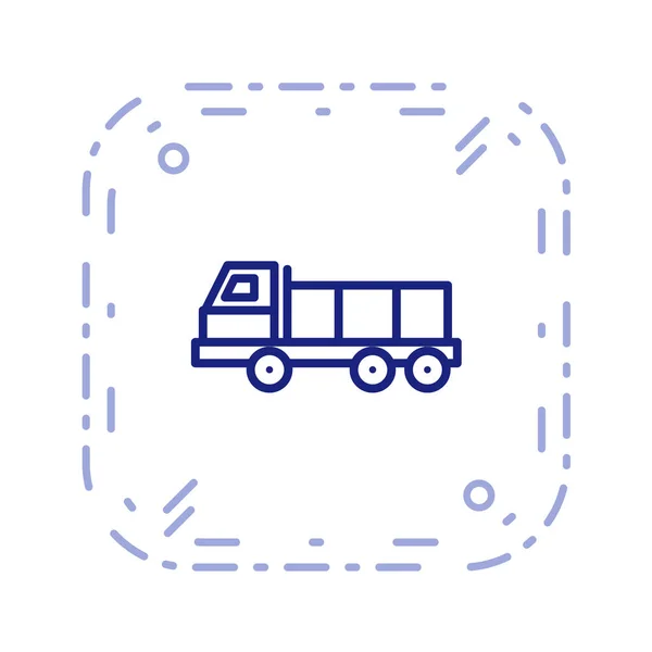 Truck Pictogram Geïsoleerd Witte Achtergrond Transportsymbool Vector Illustratie — Stockvector