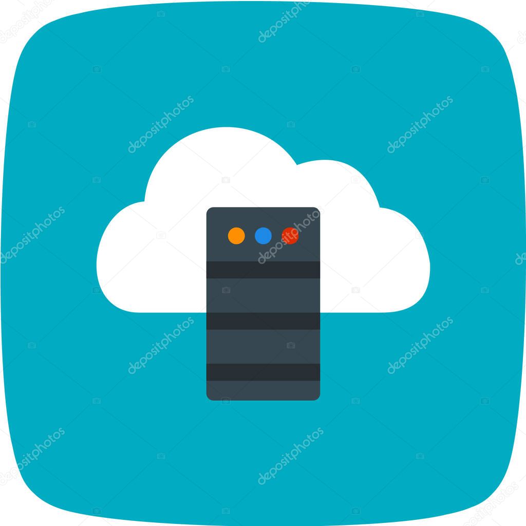 cloud computing icon, vector illustration