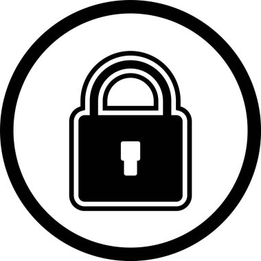 Moda Biçimli Güvenlik Simgesi İzole Arkaplan