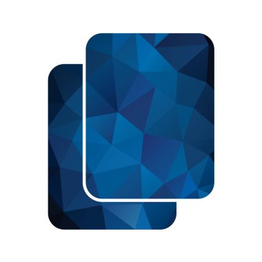 Modern mavi kare simgesinin vektör illüstrasyonu