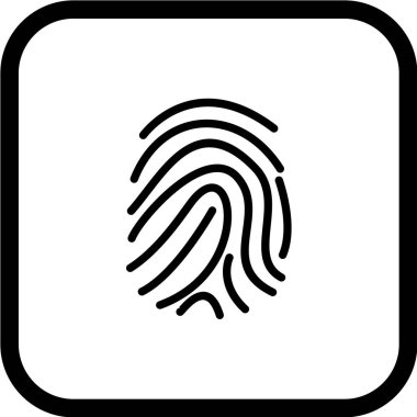 Parmak izi Simgesi Moda Biçiminde İzole Arkaplan 