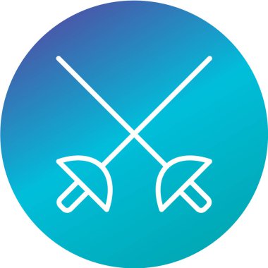 Mavi ve beyaz bir ikonun vektör illüstrasyonu