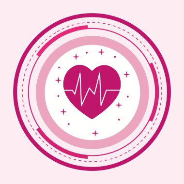  Kalp Atışı Simgesi Moda Tarzı İzole Arkaplanda