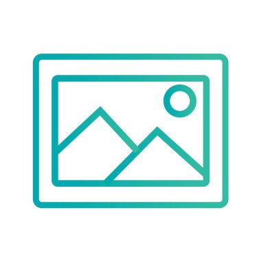 Multimedya düz simgesi beyaz arkaplanda izole edildi