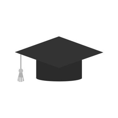 mezuniyet başlığı simgesi, vektör illüstrasyonu
