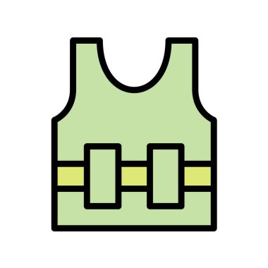 balıkçı ceketi simgesi, vektör illüstrasyonu