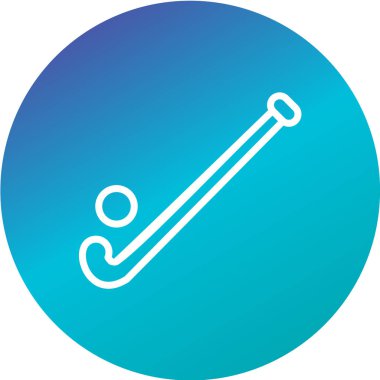 Mavi ve beyaz hokey ikonunun vektör illüstrasyonu