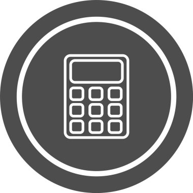 Moda Biçiminde Hesaplayıcı Simgesi İzole Arkaplan