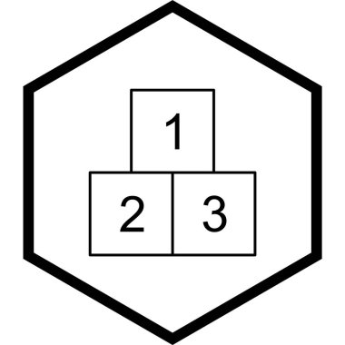 Moda Biçimli 123 Küp Simgesi İzole Arkaplan      